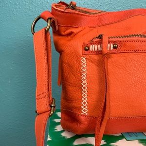 Lucky Brand Vivid Orange Cross Body Bag BRAND NEW